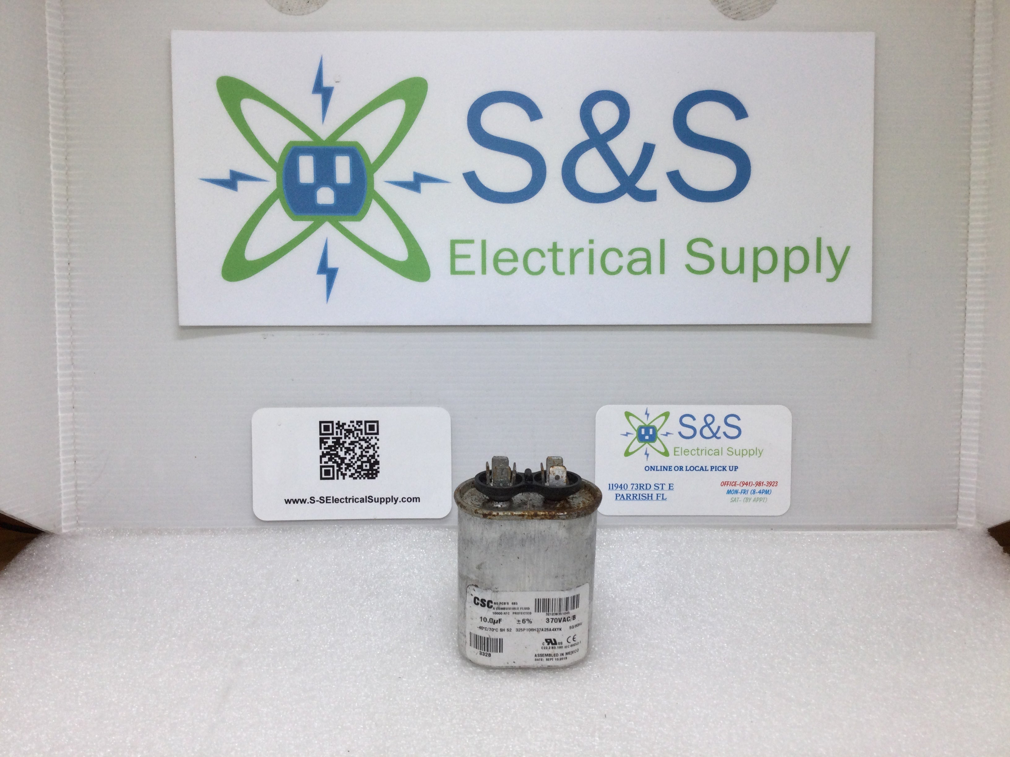 CSC Capacitor 10uf +/-6% 370Vac 50/60hz S2 SH 325P106H37A25A4XYK