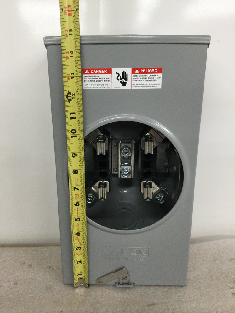 Siemens SUAT317-0G 200 Amp 4 Jaw No Bypass Overhead Fed Meter Socket