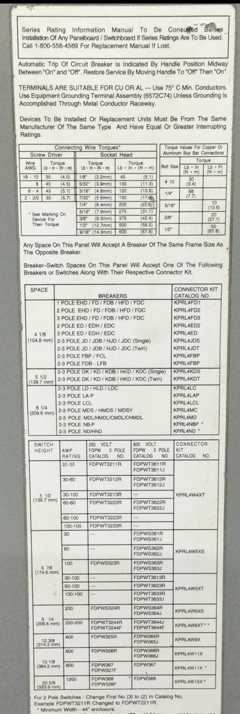 Eaton Cutler Hammer PRL4B 500 Amp Panelboard w/400 amp main Nema1 480/277v 120/208v