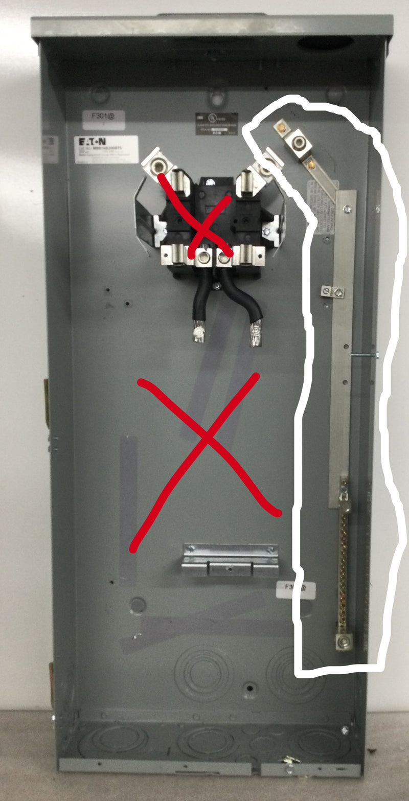 Eaton MB816B200BTS Nema3R 120/240Vac 200 Amp Type BR Enclosure Accessories