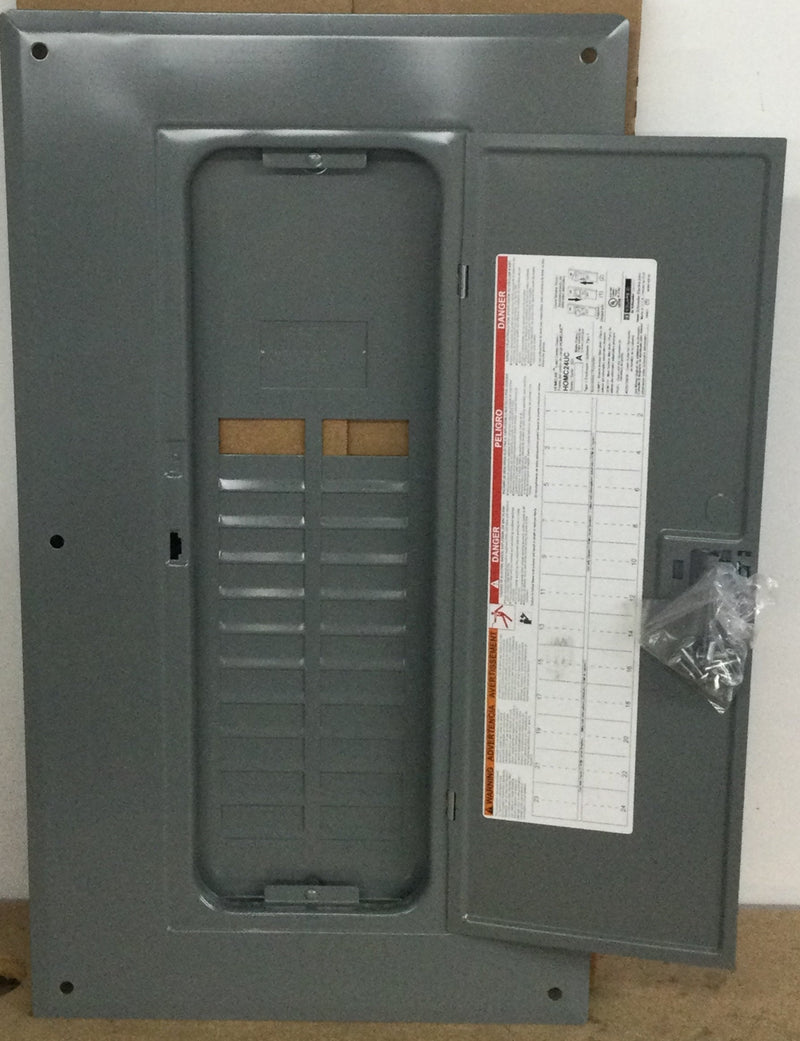 Square D  HOM2448M100PC 100 Amp 24 Space/ 48 Circuit Indoor Main Breaker with HOMC24UC cover