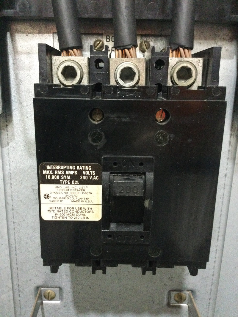 Square D NQOD442L225 225 Amps 208Y/120V 3 Phase 4 Wire Series E1 MHC50F 50" x 20" w/Q2L3200 Circuit Breaker