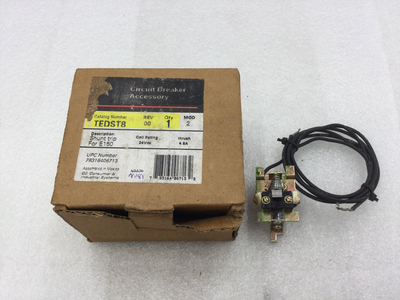 GE General Electric TEDST8 24VDC Shunt Trip for TED Type Circuit Breakers