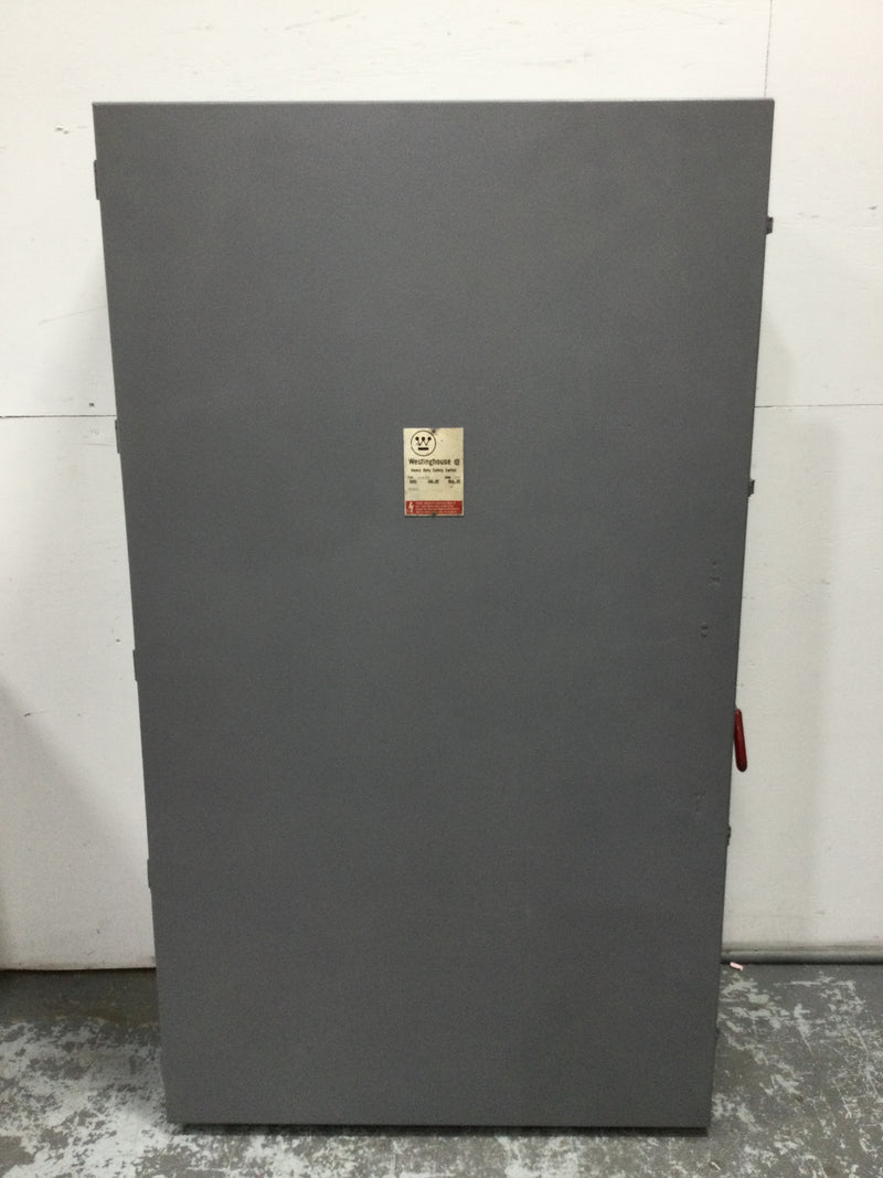 Westinghouse/Bryant HFN367 800 Amp 3 Pole 600V Fusible Heavy Duty Safety Switch 65 1/2" x 38"