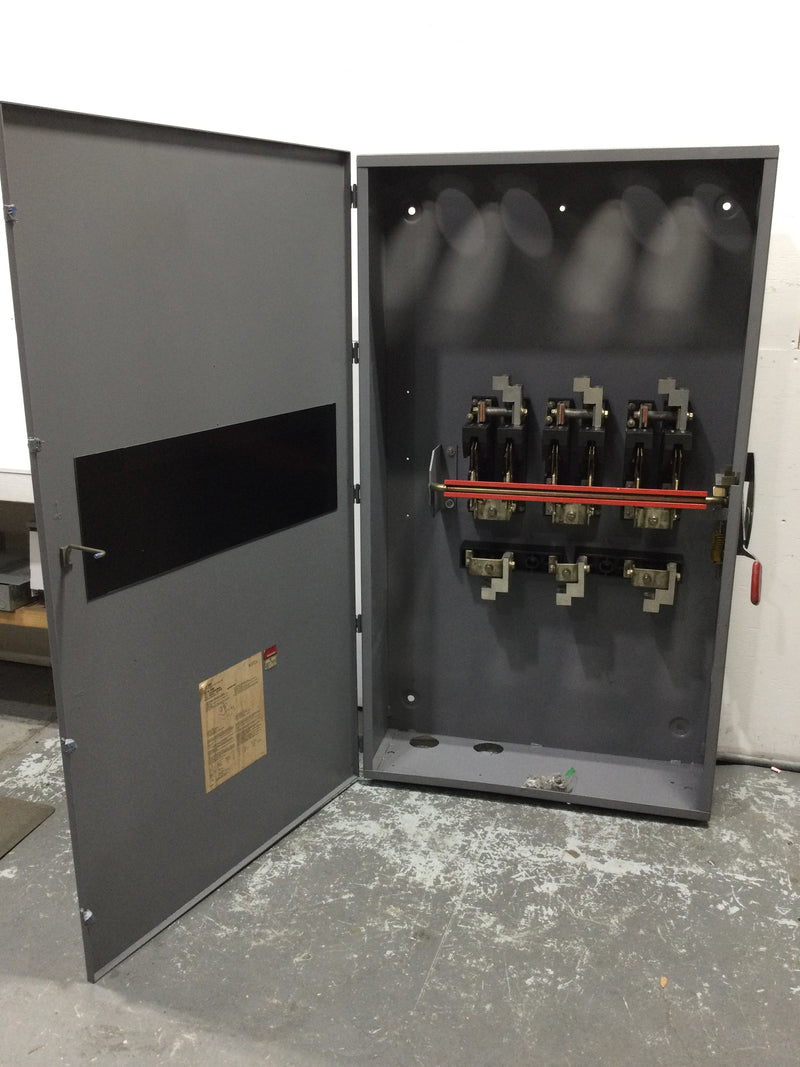 Westinghouse/Bryant HFN367 800 Amp 3 Pole 600V Fusible Heavy Duty Safety Switch 65 1/2" x 38"