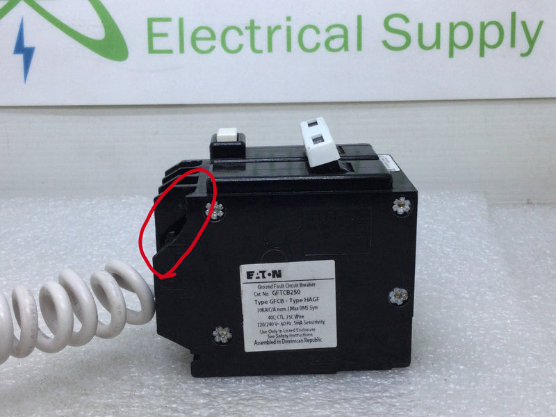 Eaton GFTCB250 Ground Fault Circuit Breaker 50 Amp 120/240v 2 Pole
