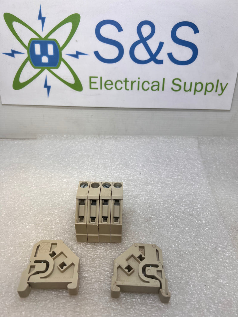 Siemens 8WA1 808 Terminal Block End Retainer 10MM (Lot Of 6)