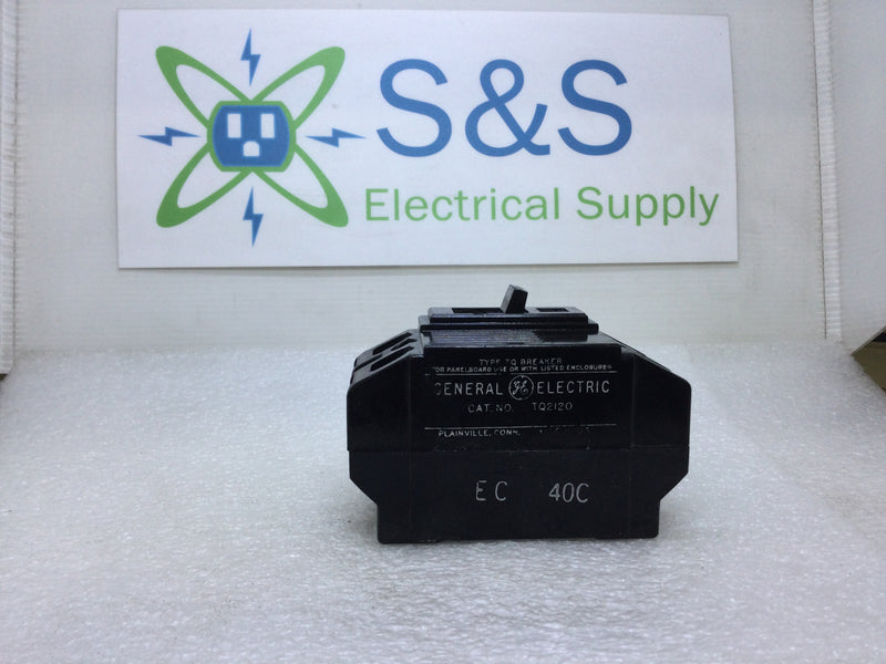 GE General Electric TQ2120 20 Amp 2 Pole 240 VAC Circuit Breaker