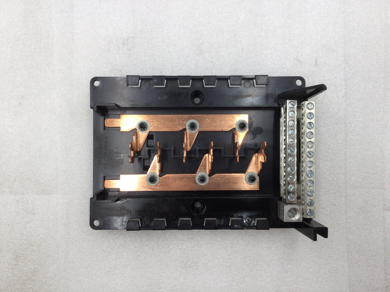 Siemens E1020MB1100FCGP 6 Space/12 Circuit 100 Amp Copper Buss Load Center Guts Only 6" X 9"