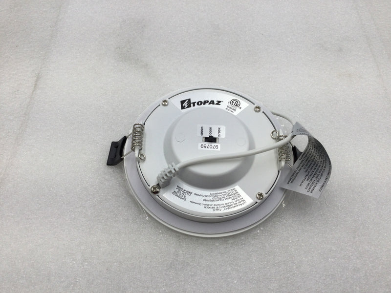 Topaz RDL/4RND/9/5CTS-97 LED 9 Watt Dimmable Color Selectable 4" Slim Downlight