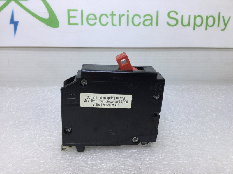 Cutler Hammer CH10120 Single Pole 20 Amp 120/240v Metal Foot 1/2 Notch Circuit Breaker