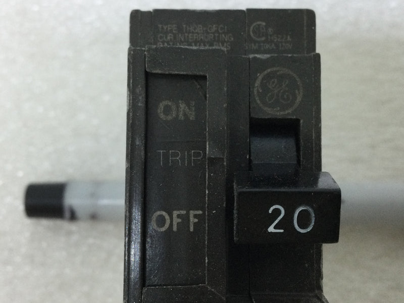 GE THQB1120GF 20 Amp 2 Pole GFI Circuit Breaker