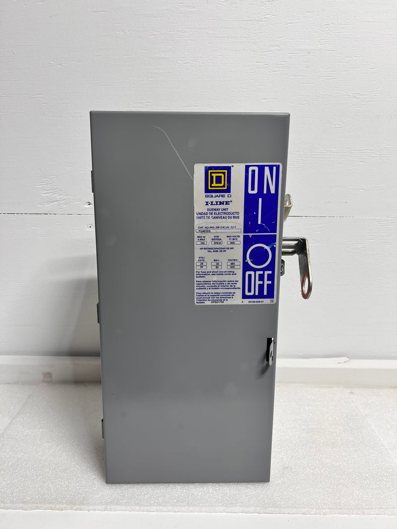 Square D PQ4610G I-Line Busway Unit 3Ph 100A 600VAC Fusible Bus-Plug