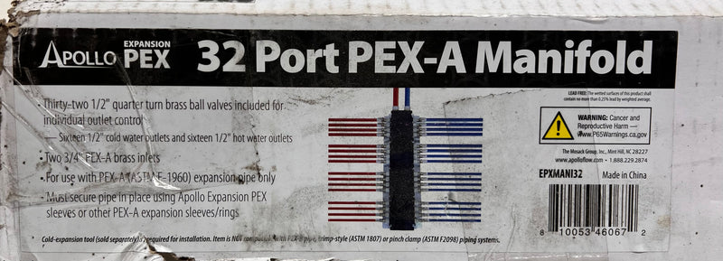 Apollo 32-Port PEX-A Manifold with 1/2 in. Brass Ball Valves