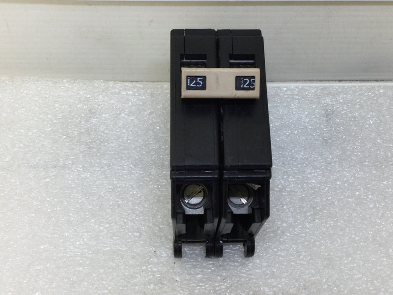 Cutler Hammer CH2125 125 Amp 2 Pole Type CH3 120/240Vac Plastic Foot Circuit Breaker