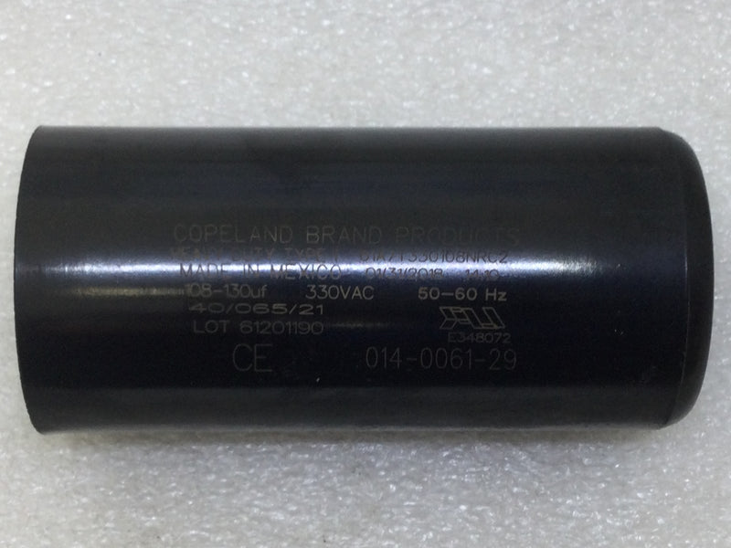 Copeland 61A7T330108NRC2 108-130uf 330Vac 50/60Hz Capacitor