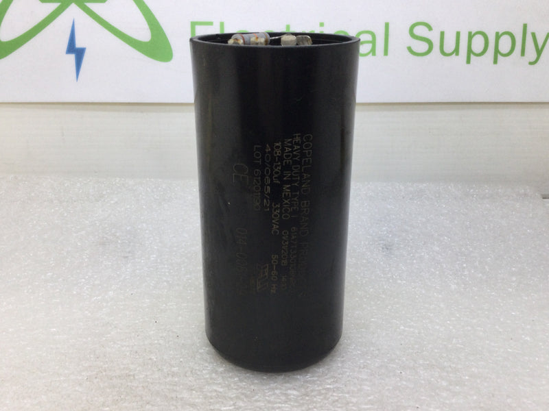 Copeland 61A7T330108NRC2 108-130uf 330Vac 50/60Hz Capacitor