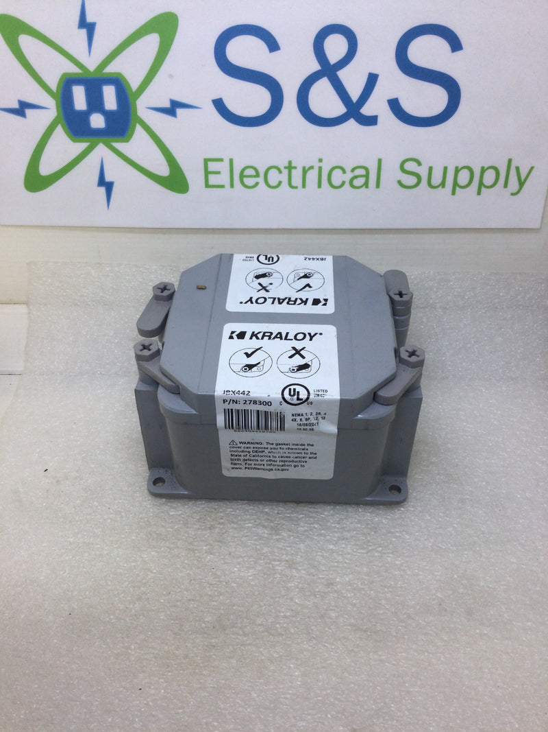 Kraloy JBX442 4X4X2 Junction Box PVC