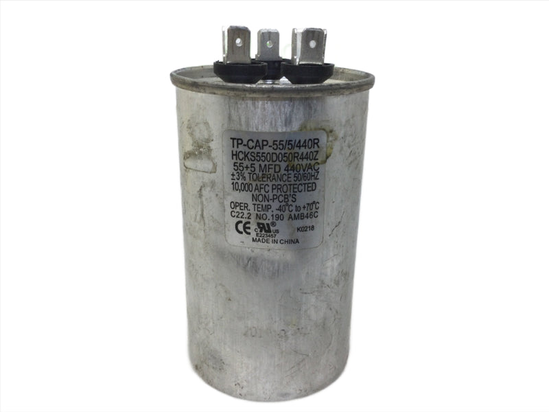 TradePro TP-CAP-55/5/440R HCKS550D050R440Z 55+5MFD 440Vac +/-3% 50/60Hz Capacitor