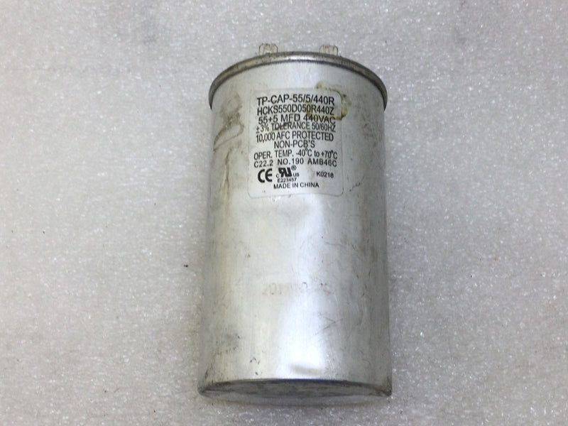TradePro TP-CAP-55/5/440R HCKS550D050R440Z 55+5MFD 440Vac +/-3% 50/60Hz Capacitor
