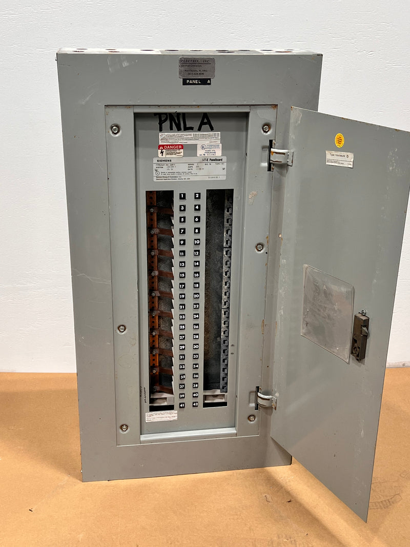 Siemens/ ITE Type CDP-7 Series 7 120/240V 42 Space 225A 1Ph 4 Wire Panel and Enclosure