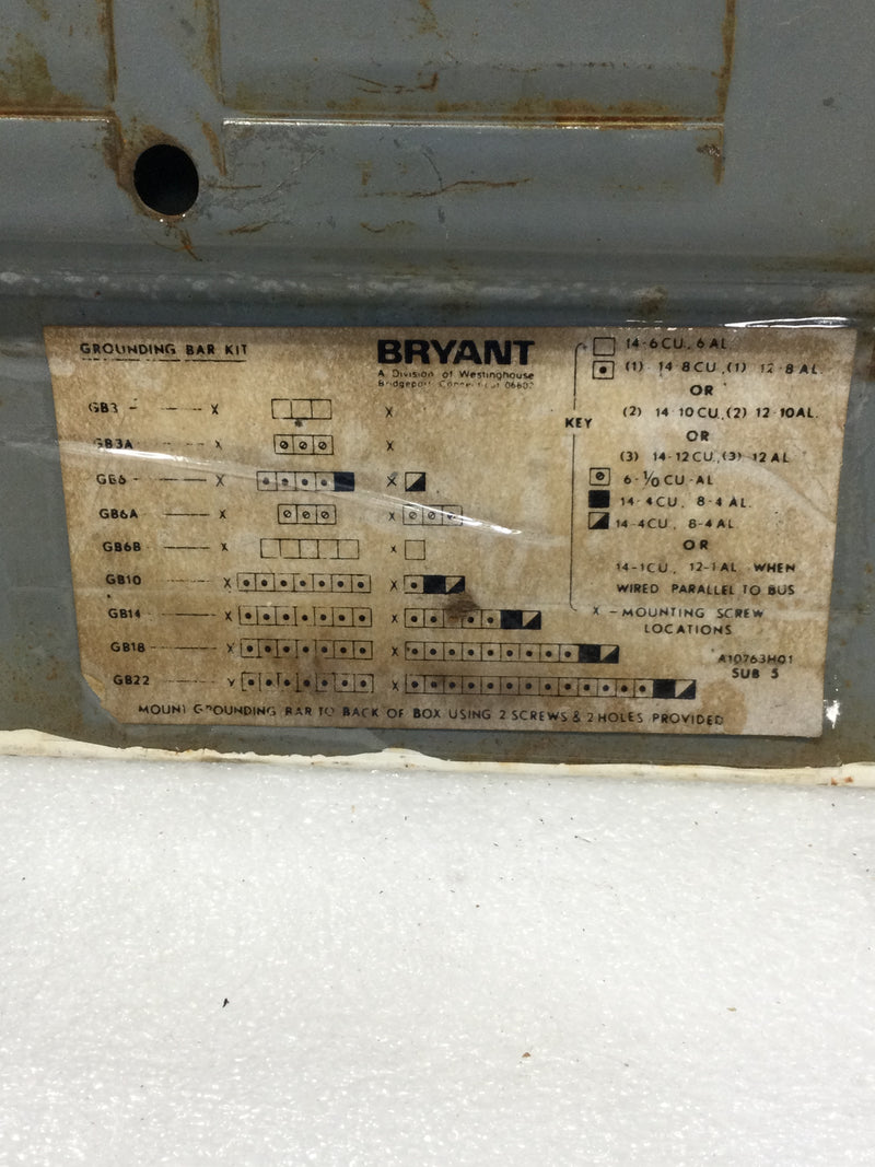 Westinghouse B16-30ASM 20 Space 120/240V Load Center Door Only 17 1/4" x 15 5/8"