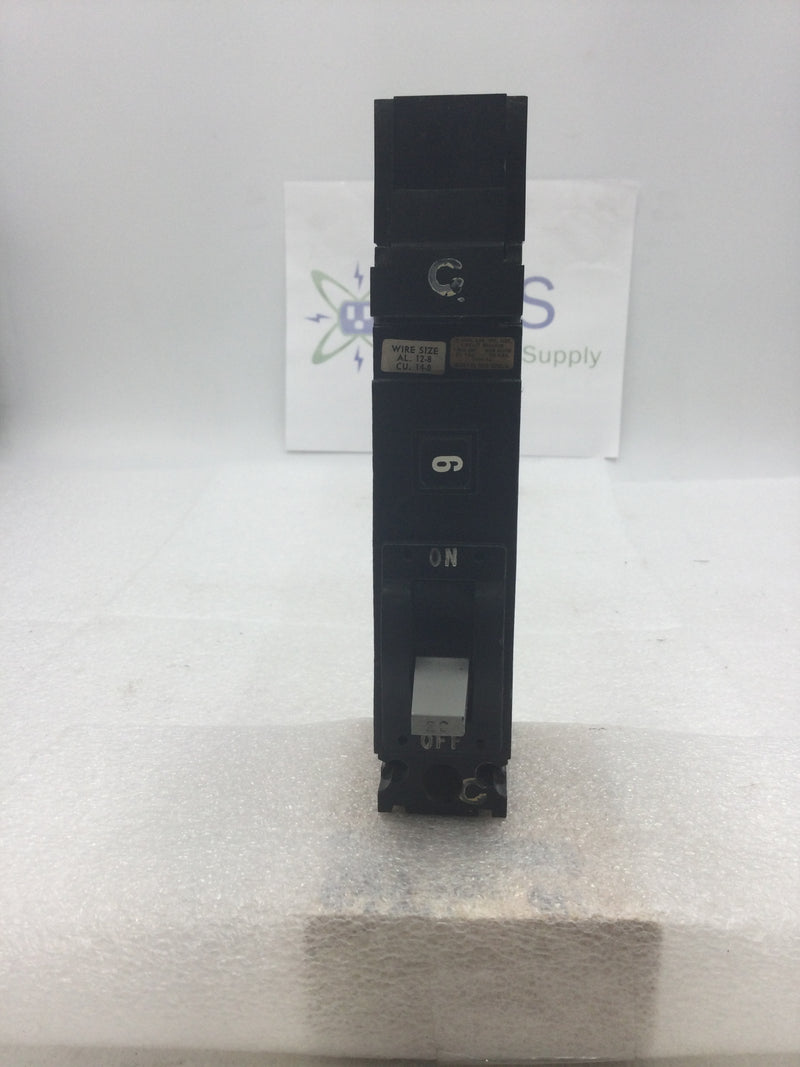 Square D FH16020C Single Pole 20A 277VAC Type FH I-Line Circuit Breaker