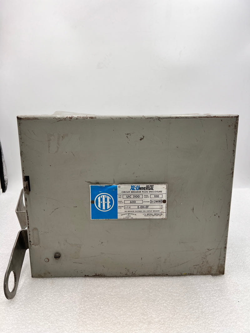 ITE IUC3100 Circuit Breaker Plug Enclosure 100 Amp 600V E-EH-EF