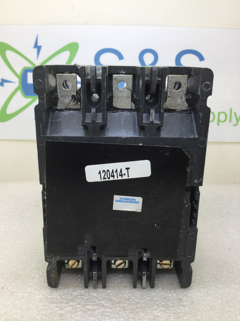 Eaton HFD3050BP10 50 Amp 3 Pole 600Vac HFD65K Circuit Breaker