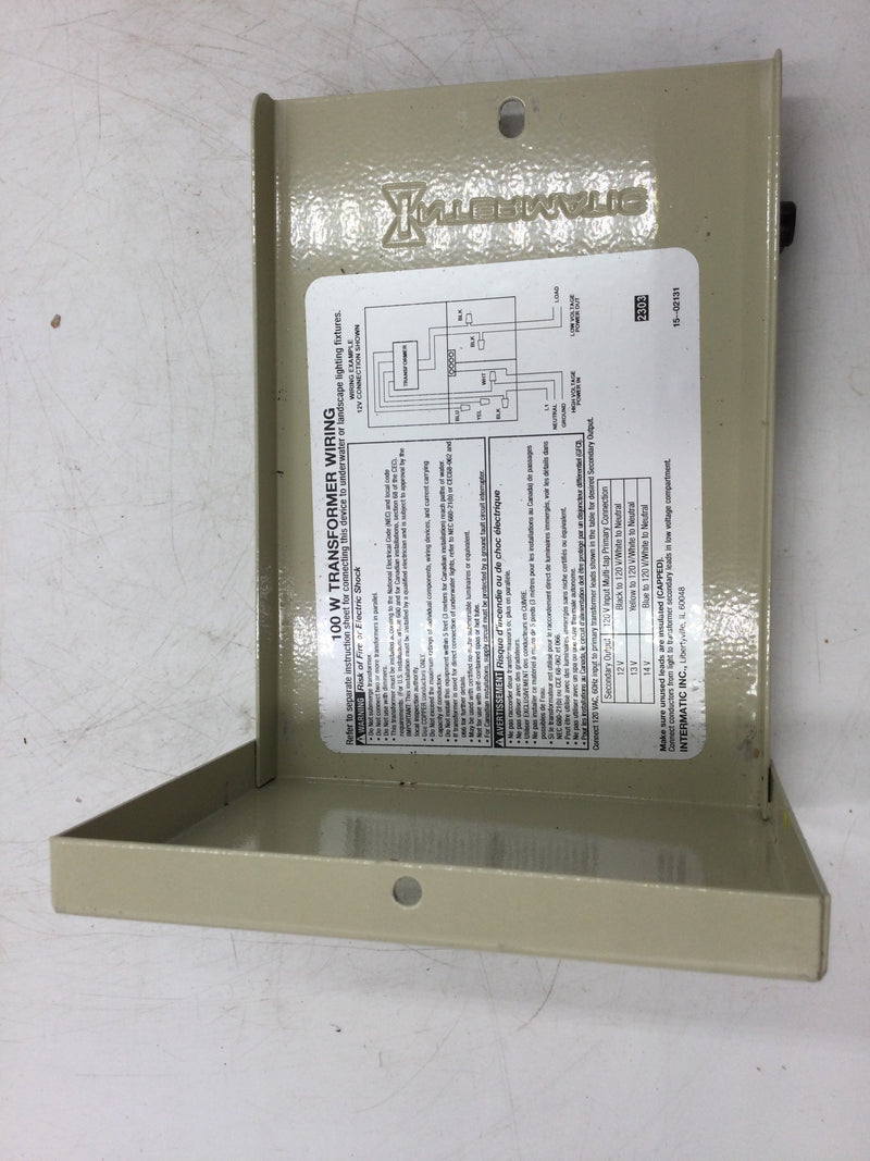 Intermatic PX100 Safety Transformer 100W 120V Input