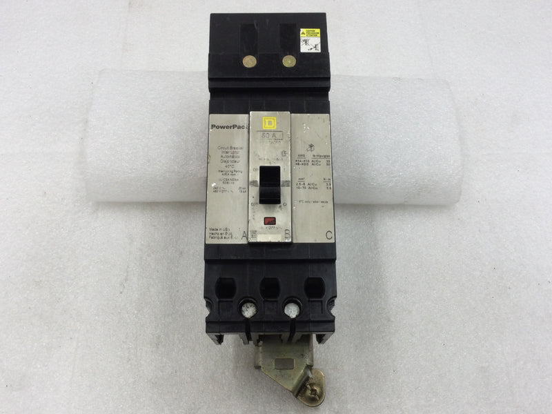 Square D FDA34050 50 Amp 3 Pole 480V PowerPact Molded Case Circuit Breaker