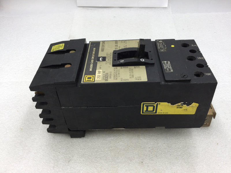 Square D KA36250 250 Amp 3 Pole 600 Volt I-Line Circuit Breaker