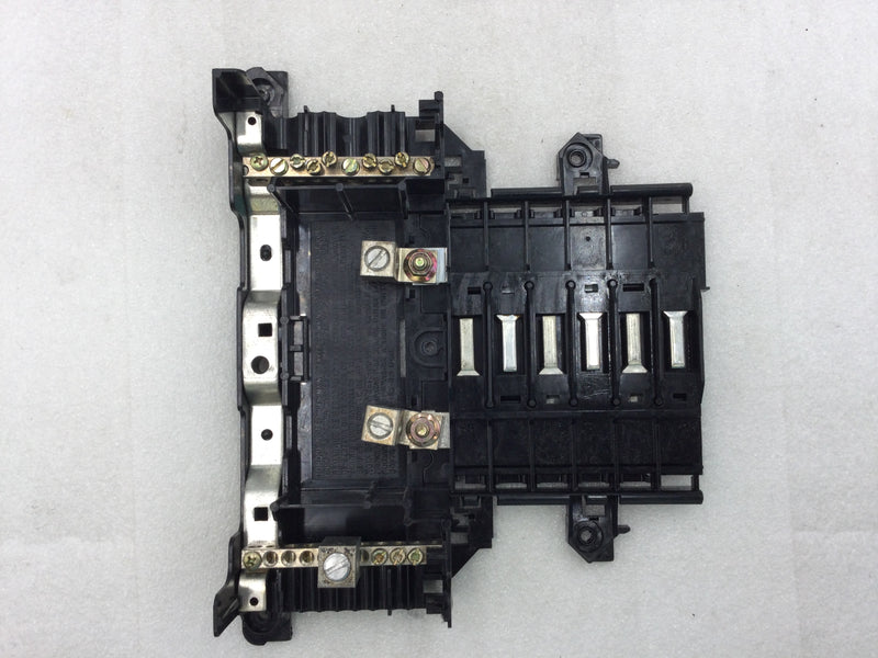 Square D QOC16US 6 Space/12 Circuit 125/150 Amp 120/240 VAC Load Center Guts Only 10" X 9"