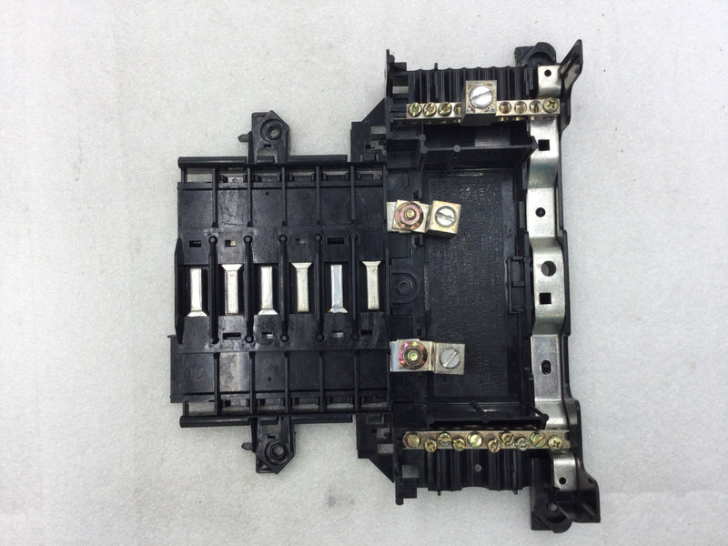 Square D QOC16US 6 Space/12 Circuit 125/150 Amp 120/240 VAC Load Center Guts Only 10" X 9"