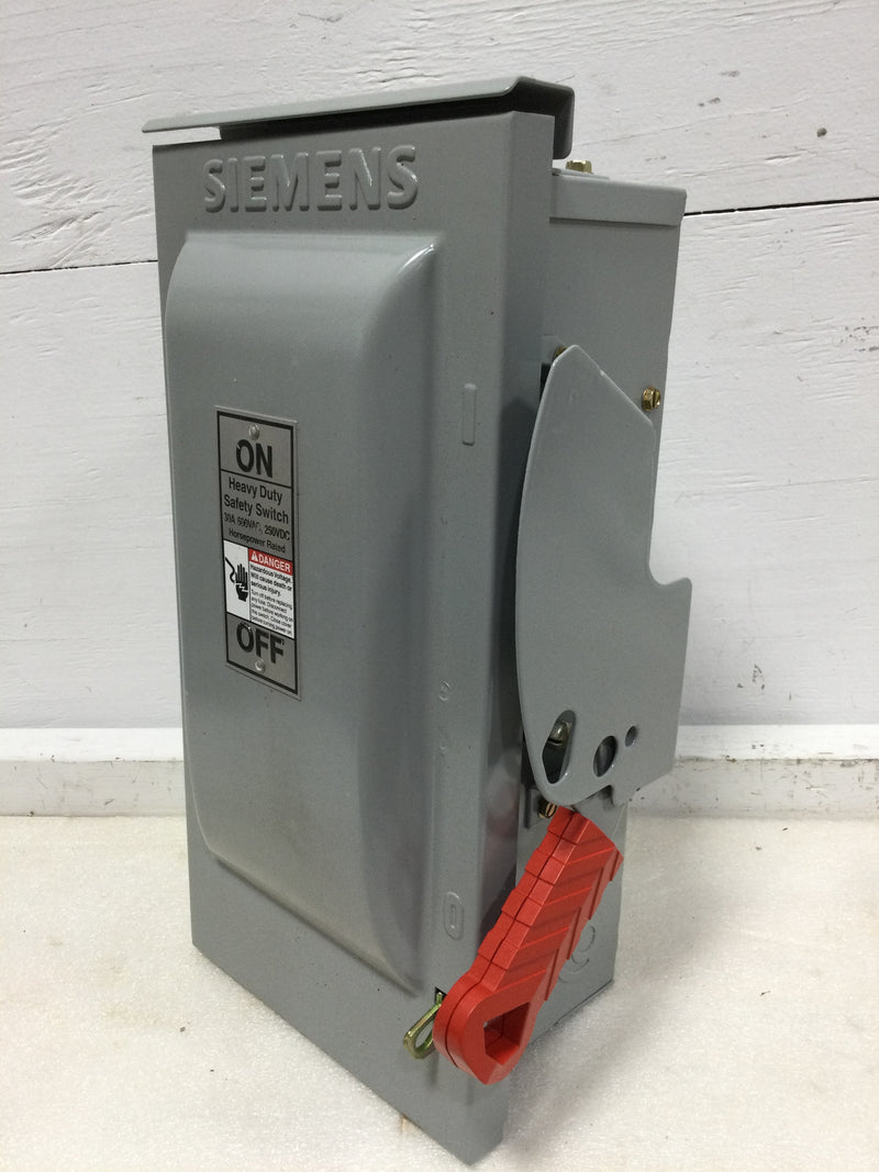 Siemens HF361NR 30 Amp 600v 3r Fusible Heavy Duty Safety Switch