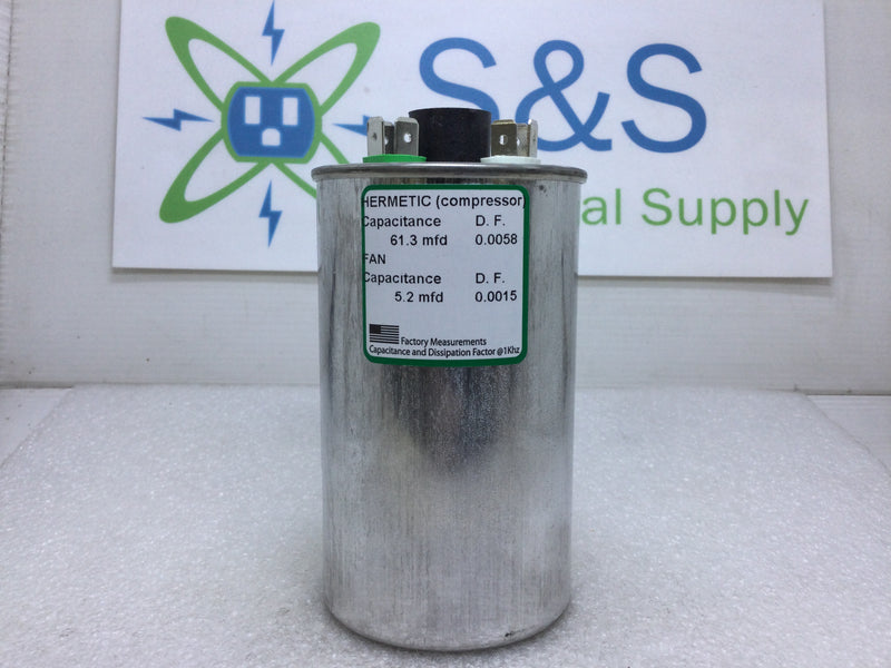 Amrad USA2220B 60+5.0 MFD 370/440V 50/60hz 70c/-40c Capacitor