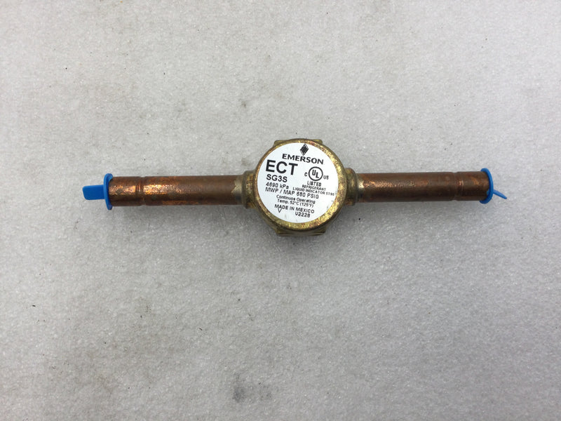 Emerson ECT-SG3S 3/8" ODF Refrigerant Moisture Liquid Indicator