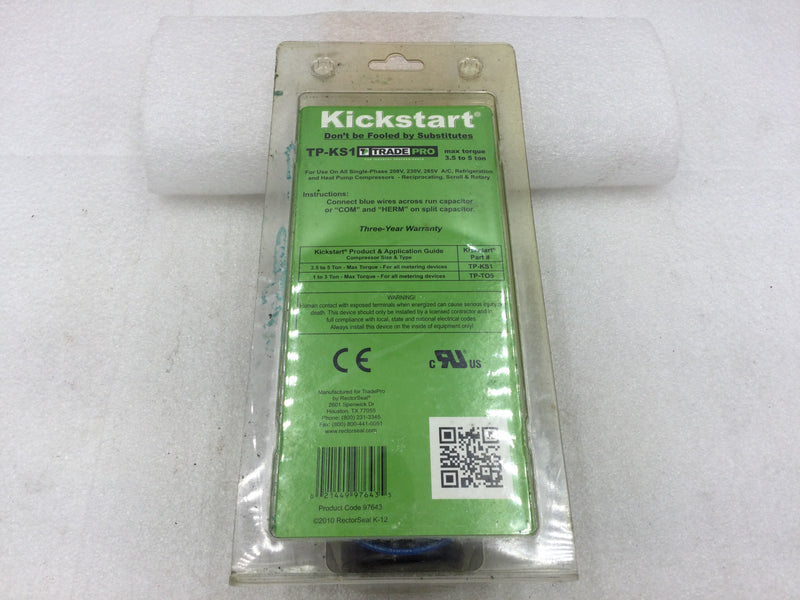 Kickstart TP-KS1 3.5/5 Ton Torque 330VAC 270/324MFD 2 Wire Hard Start Device