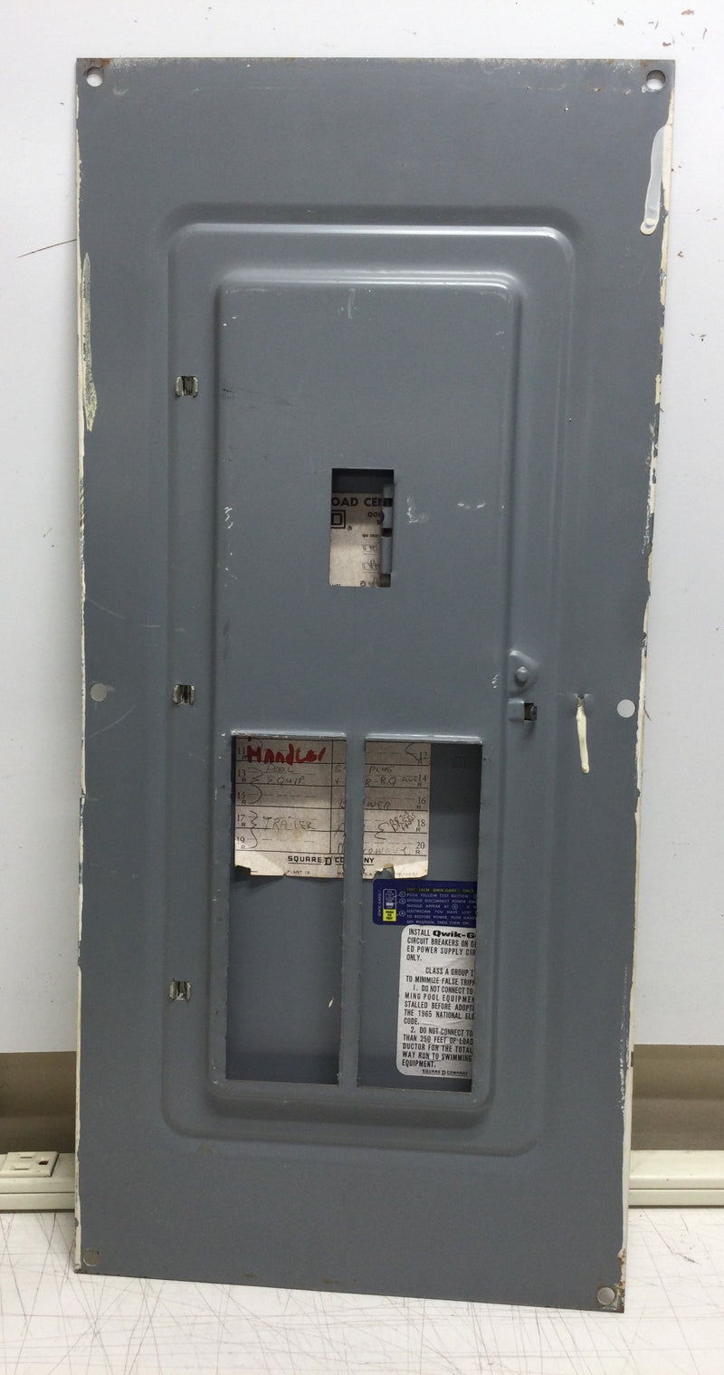 Square D QOC20MG225 225-Amp 20-Space Main-Breaker Box Series L4 Cover Only 26 1/8" x 12 1/8"