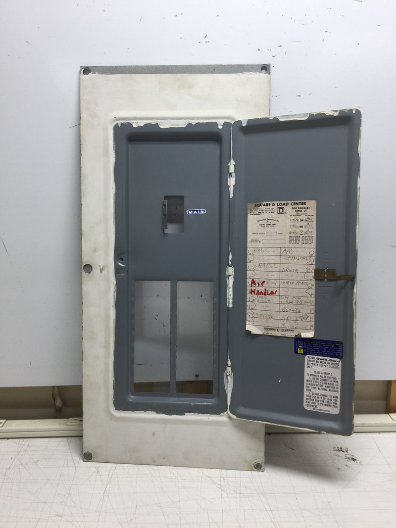 Square D QOC20MG225 225-Amp 20-Space Main-Breaker Box Series L4 Cover Only 26 1/8" x 12 1/8"