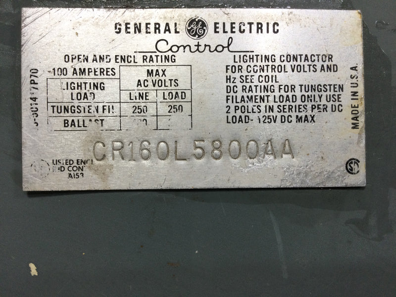 General Electric CR160L5800AA Lighting Contactor Cover Only 15" x 12 1/8"