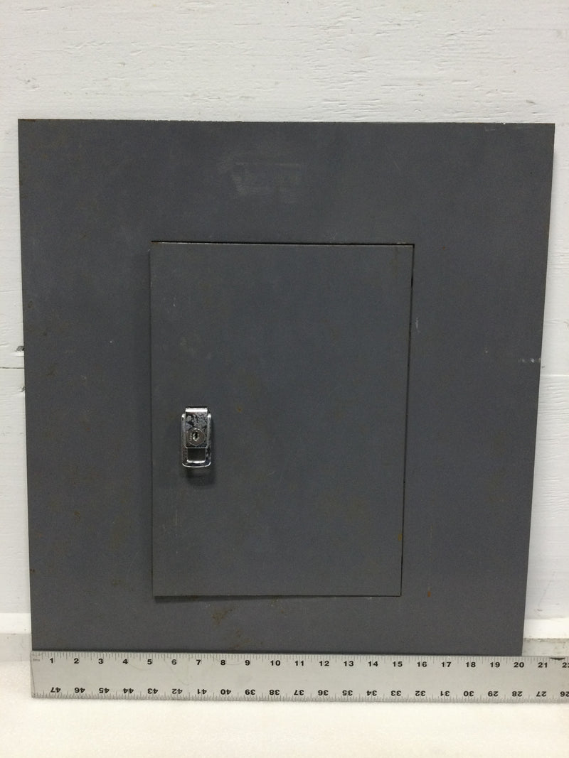 Square D Electrical Cabinet Front NQOB/QOB Issue F-972 with Yale Lock L116020 23 1/8" x 20 1/8"