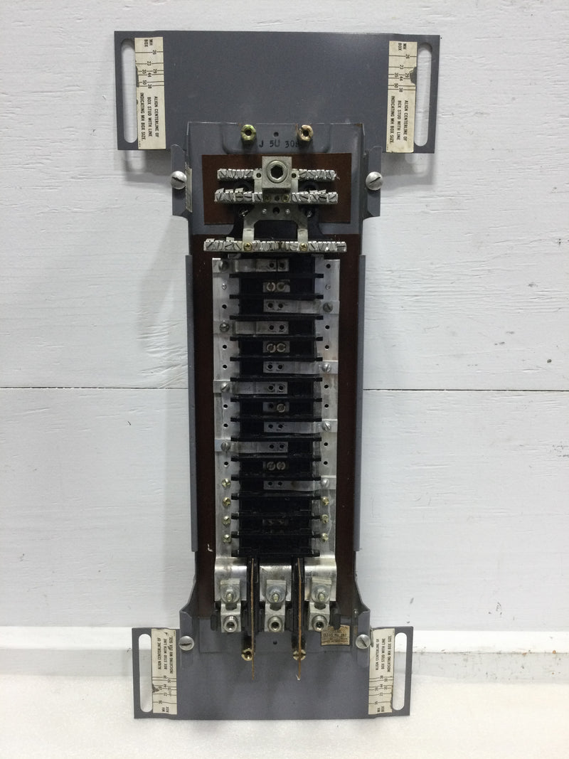 Square D NQOB 100 amp 30 space panelboard guts with adjustable Box size plates