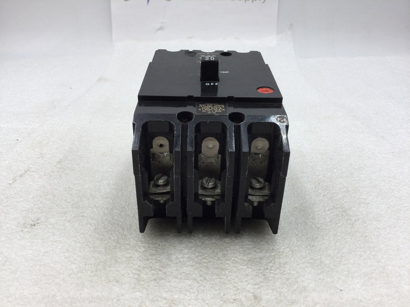 GE General Electric TEY320 3 Pole 20 Amp 277/480 Volt Circuit Breaker