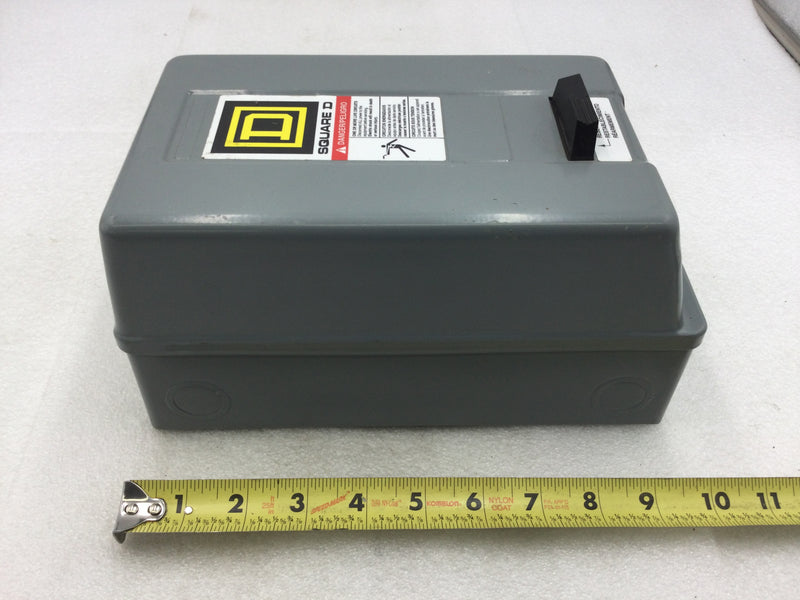 Square D 8536SCG3S Series A Nema Size 1 Motor Starter with Enclosure 600 VAC Max 10 HP with 120 VAC Coil