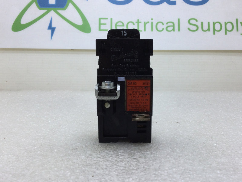 ITE Pushmatic/Bulldog P115/31115 15 Amp 1 Pole 120/240V Circuit Breaker