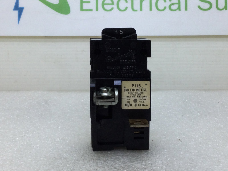 ITE Pushmatic/Bulldog P115/31115 15 Amp 1 Pole 120/240V Circuit Breaker