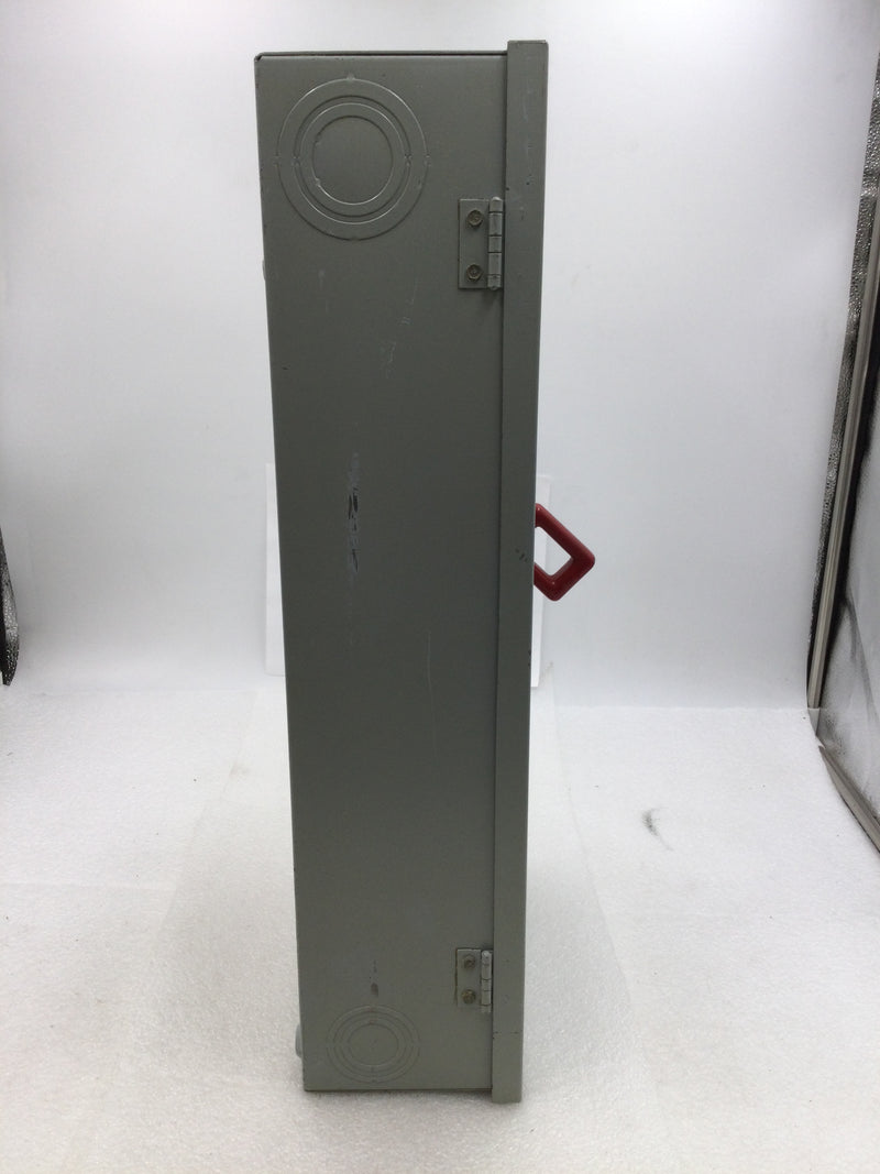 General Electric TH3362 3 Pole 60A 600VAC Nema1 Heavy-Duty Non-Fusible Safety Switch