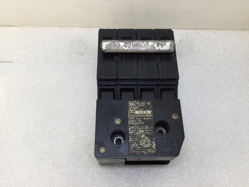 Cutler Hammer CH2150 150 Amp 2 Pole Type CH2 120/240V Class CTL Circuit Breaker