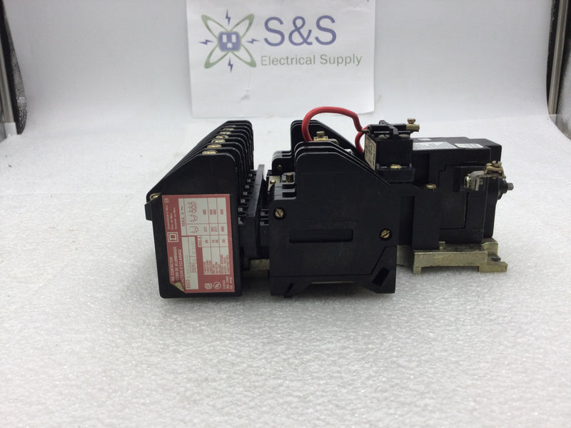 Square D 8903LX01200 Series B 30 Amp 277-600 VAC 12 Pole Lighting Contactor 120 VAC Coil